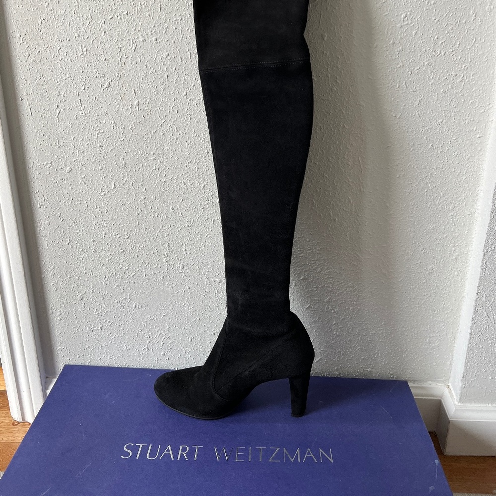 Stuart Weitzman Highland thigh high stretch suede boots